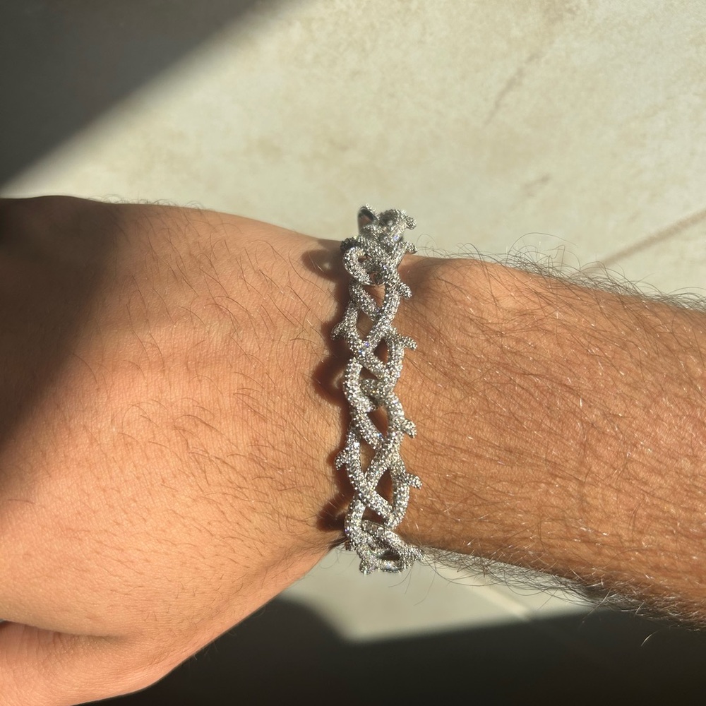 Crown of Thorns Bracelet Iced Out Bussdown Jewelry Christian Jewelry READ DESC.